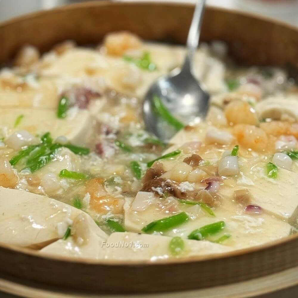 玻璃海鮮汁蒸豆腐
