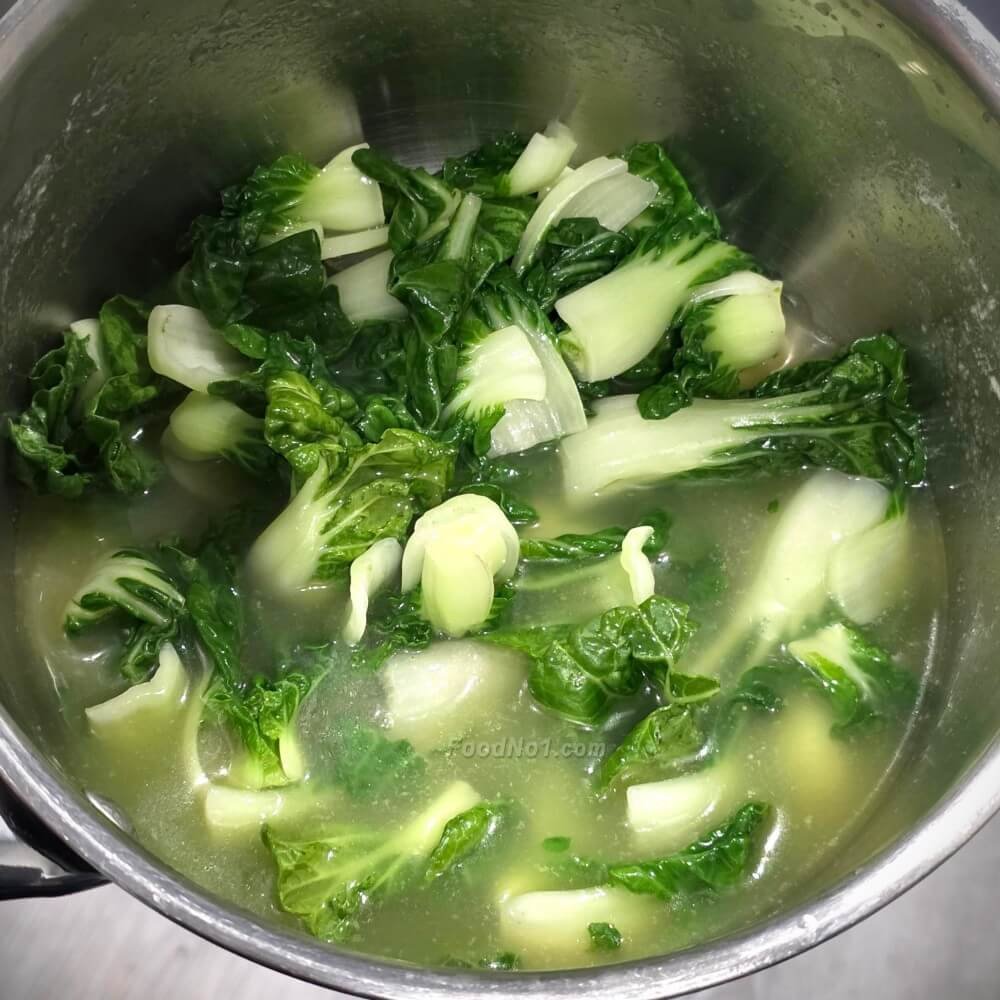 奶白菜芯-用煮過麵的鹼水焯熟