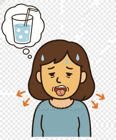 口乾想飲水 圖示