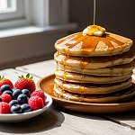 熱香煎班戟配楓糖漿