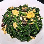 金銀嫩蛋爽口菠菜 (涼拌)
