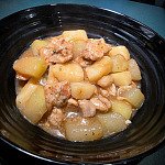 甜酸薯仔肉粒炆冬瓜