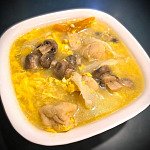 蘑菇紹菜豆卜蛋花湯