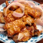 紫洋蔥炒豬面肉