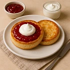 英式鬆餅配果醬忌廉
