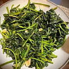 西洋菜炒蒜片、蒜片西洋菜食譜、西洋菜做法、家常菜